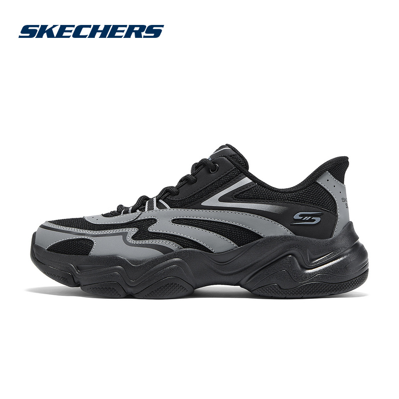 Skechers斯凯奇男鞋休闲鞋25夏新款健身训练鞋运动鞋 118332/BKGY