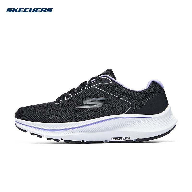 skechers斯凯奇女子新款舒适休闲运动鞋跑步鞋128607/BKLV