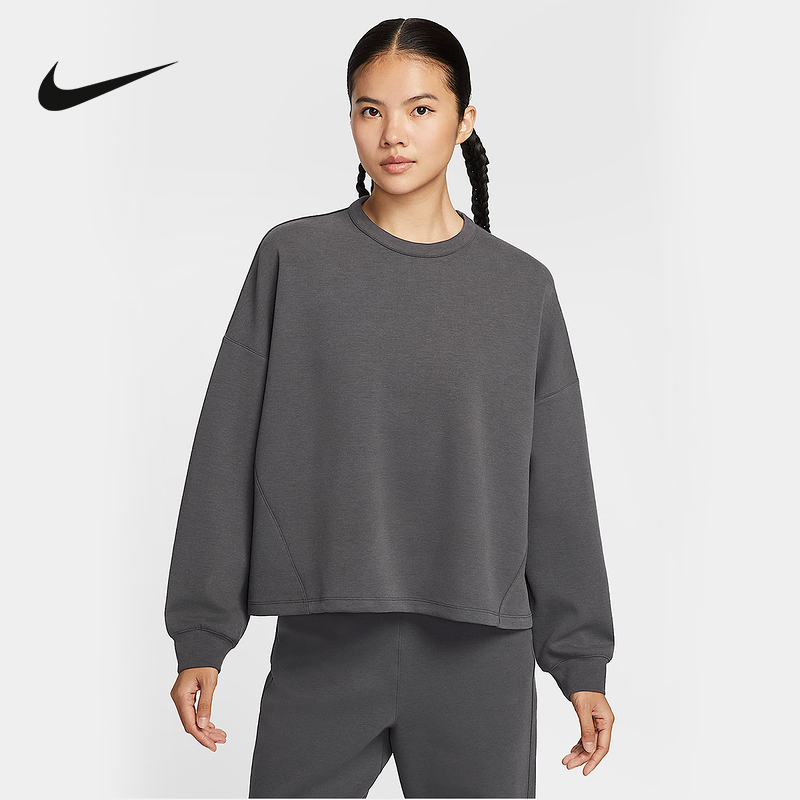 nike耐克24.7女子卫衣25秋新款运动休闲宽松圆领套头衫HQ8194-036