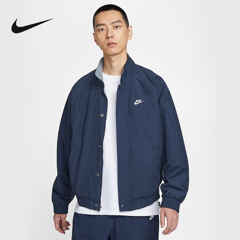 NIKE耐克男子梭织夹克摇粒绒里料冬季新款宽松加绒外套FZ0657-451