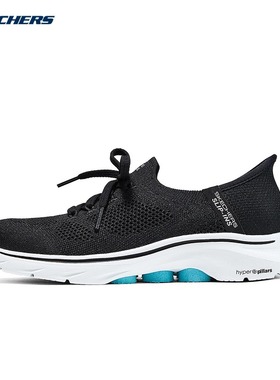 Skechers斯凯奇夏季女子轻便闪穿网面透气运动休闲鞋125213/BKAQ