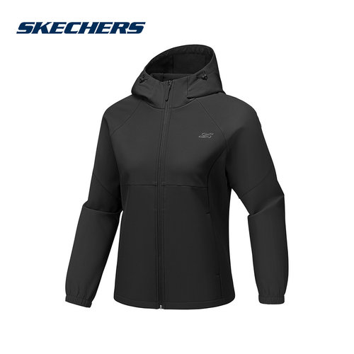 Skechers斯凯奇女子运动健身休闲上衣连帽夹克外套 P425W184/0018
