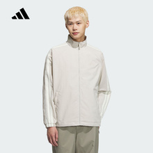 阿迪达斯2025春夏新款男梭织插肩袖运动休闲夹克外套三条纹KC3894