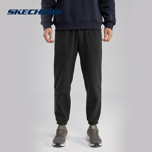 Skechers斯凯奇长裤秋冬男加绒针织保暖户外运动裤 P423M110/0018