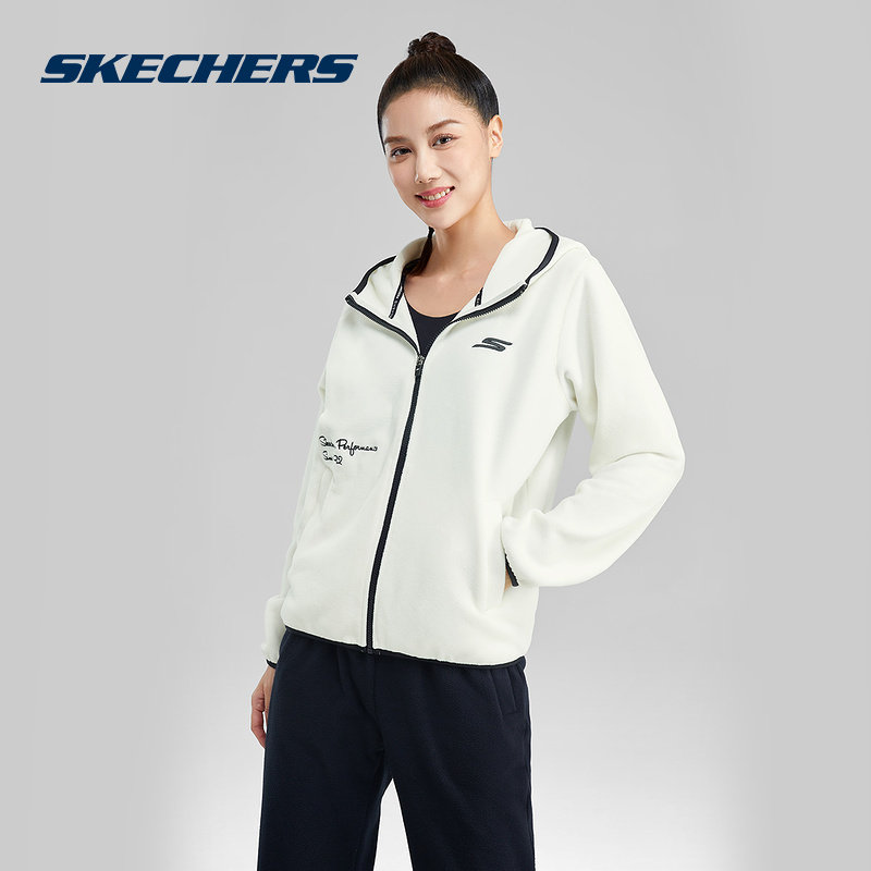 Skechers斯凯奇春季新款加绒上衣女子户外保暖摇粒绒外套P423W071,运动服/休闲服装,运动茄克/外套,淘宝优惠券,粉丝福利购,淘宝优惠卷