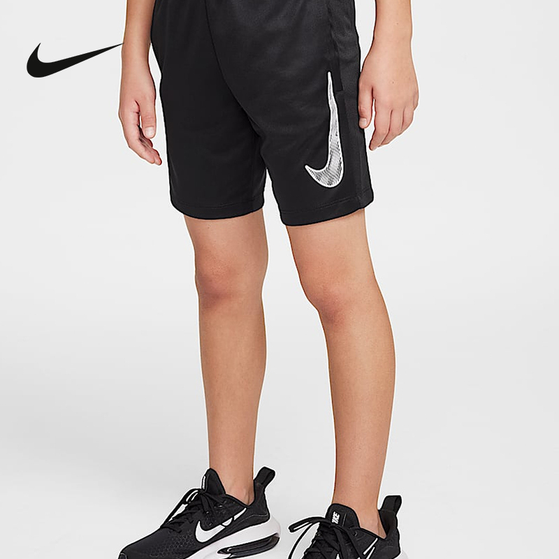 Nike耐克男女童DRI-FIT大童速干短裤夏季透气运动裤HF8081-010