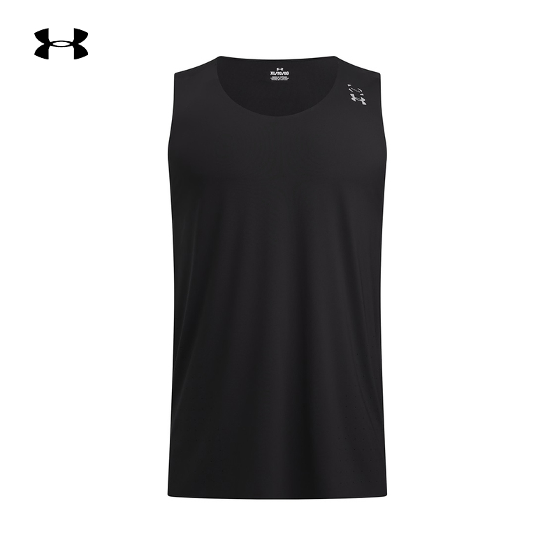 UA安德玛秋冬Halo Run男子透气跑步运动黑色无袖背心6007519-001