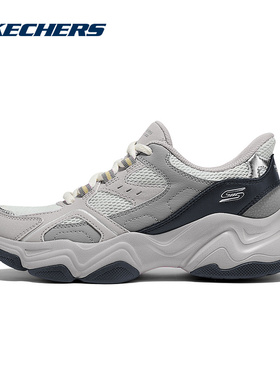 Skechers斯凯奇春季女鞋云朵泡芙闪穿鞋厚底增高鞋老爹鞋117686