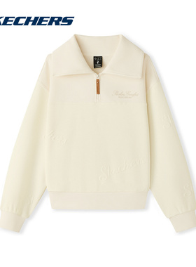 Skechers斯凯奇新年款马年限定女子半开领休闲宽松卫衣 L126W007