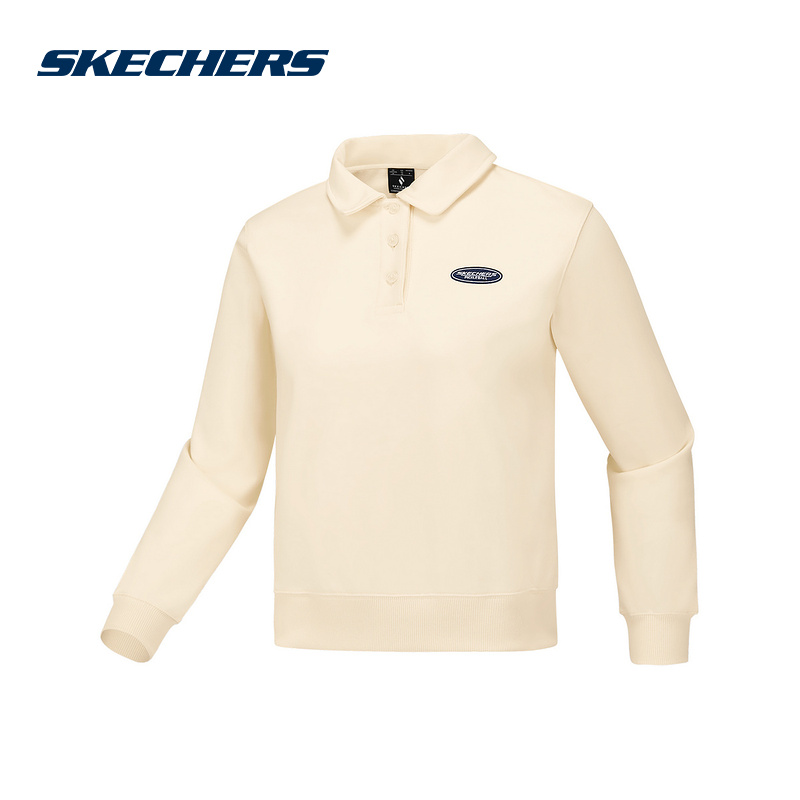 Skechers斯凯奇针织时尚半开衫套头休闲女卫衣 P424W040/02EP
