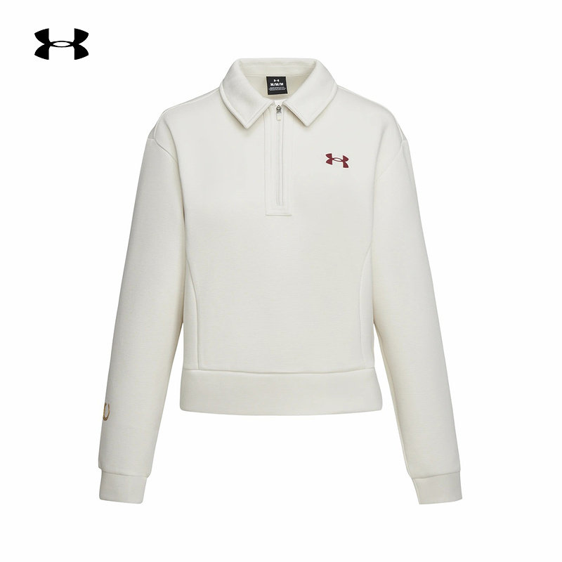 安德玛（UNDERARMOUR）2026S/S女长袖半拉链6014320-110,运动服/休闲服装,运动T恤,淘宝优惠券,粉丝福利购,淘宝优惠卷