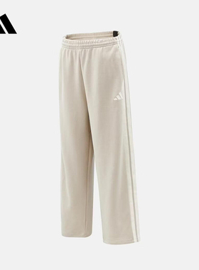adidas阿迪达斯三条纹直筒宽松健身裤26春新款男针织长裤 KU5386
