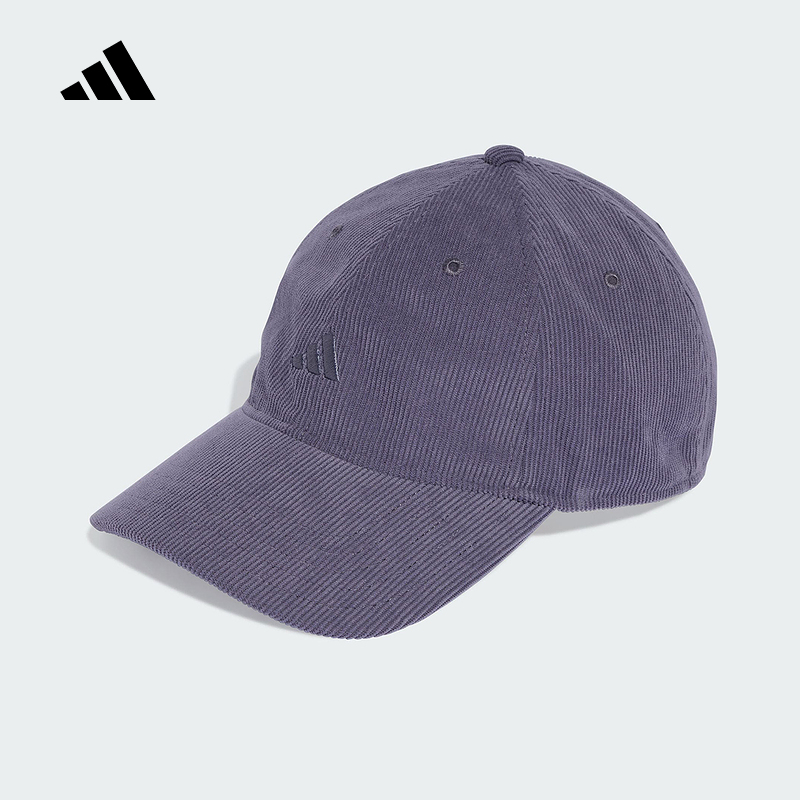 adidas阿迪达斯秋季新款男女灯芯绒运动顶棒球帽休闲鸭舌帽KB2476