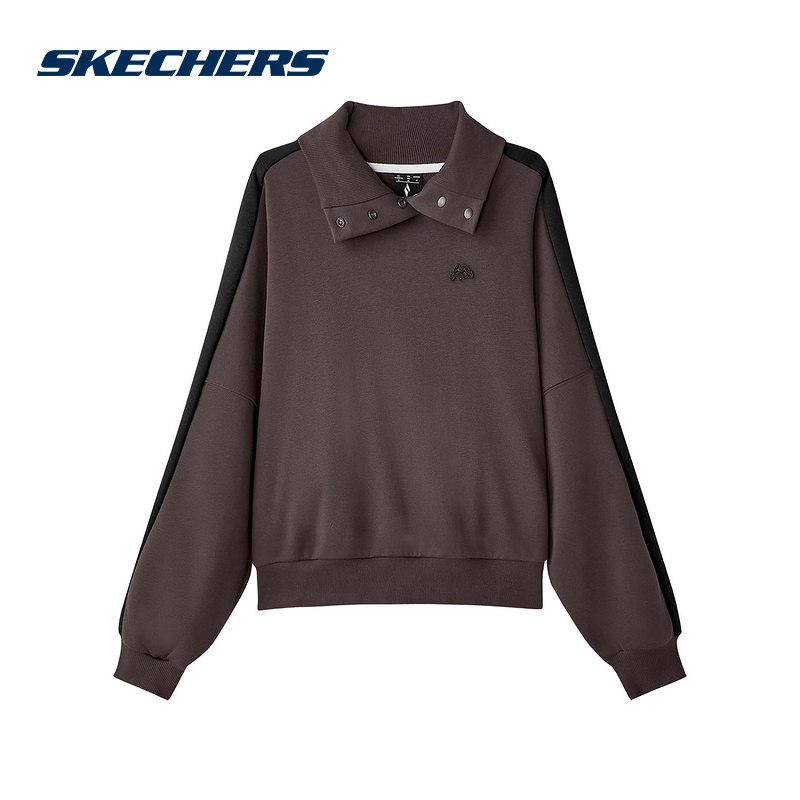 Skechers斯凯奇女装25秋冬户外运动风针织套头卫衣 L424W087/04AV