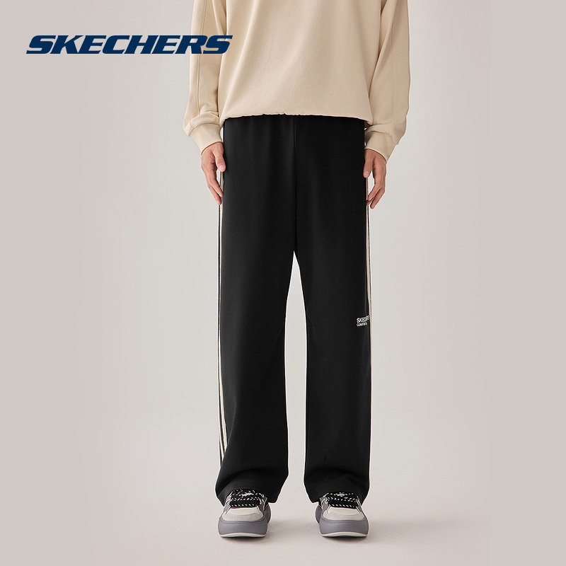 Skechers斯凯奇针织长裤男士直筒宽松运动裤阔腿休闲裤L325M085,运动服/休闲服装,运动长裤,淘宝优惠券,粉丝福利购,淘宝优惠卷