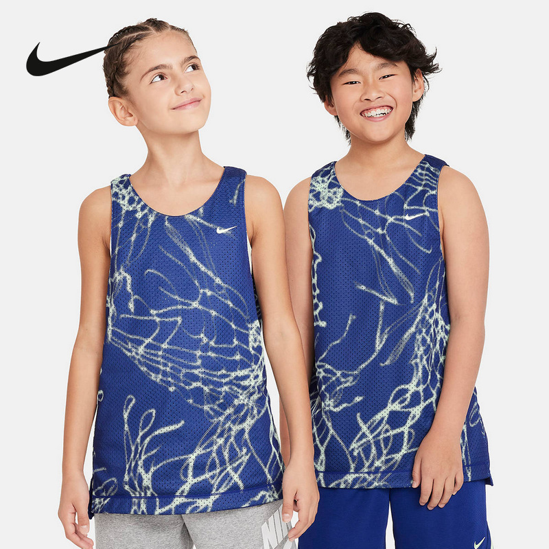 NIKE耐克2025夏季新款小童男童女童运动休闲针织背心 FN8
