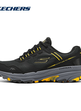 斯凯奇SKECHERS新品2025春男休闲鞋缓震耐磨运动鞋 220754C-BKYL