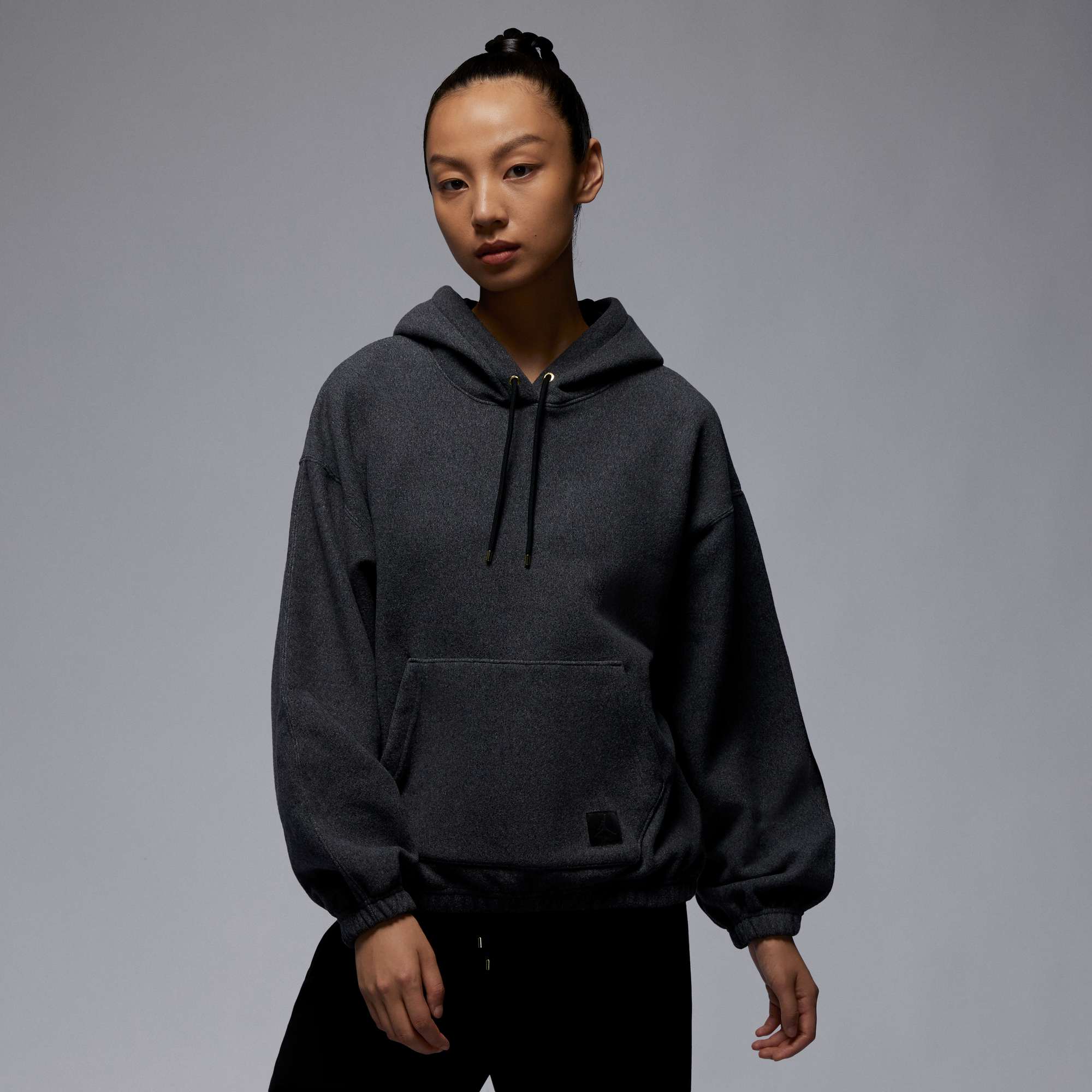 Nike耐克女子运动卫衣冬新款JORDAN加绒连帽套头衫FD7238-010