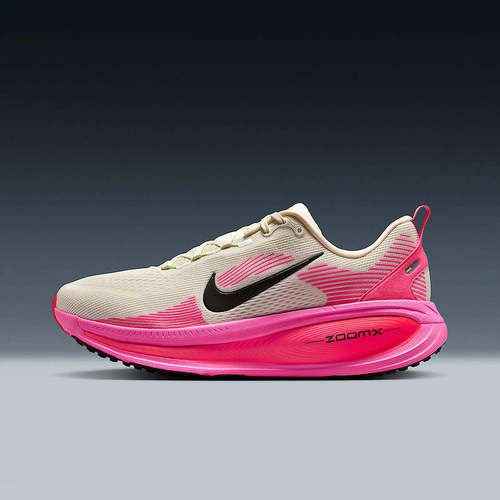 耐克男鞋迈柔VOMERO 18粉色透气公路运动鞋缓震跑步鞋IB7315-100