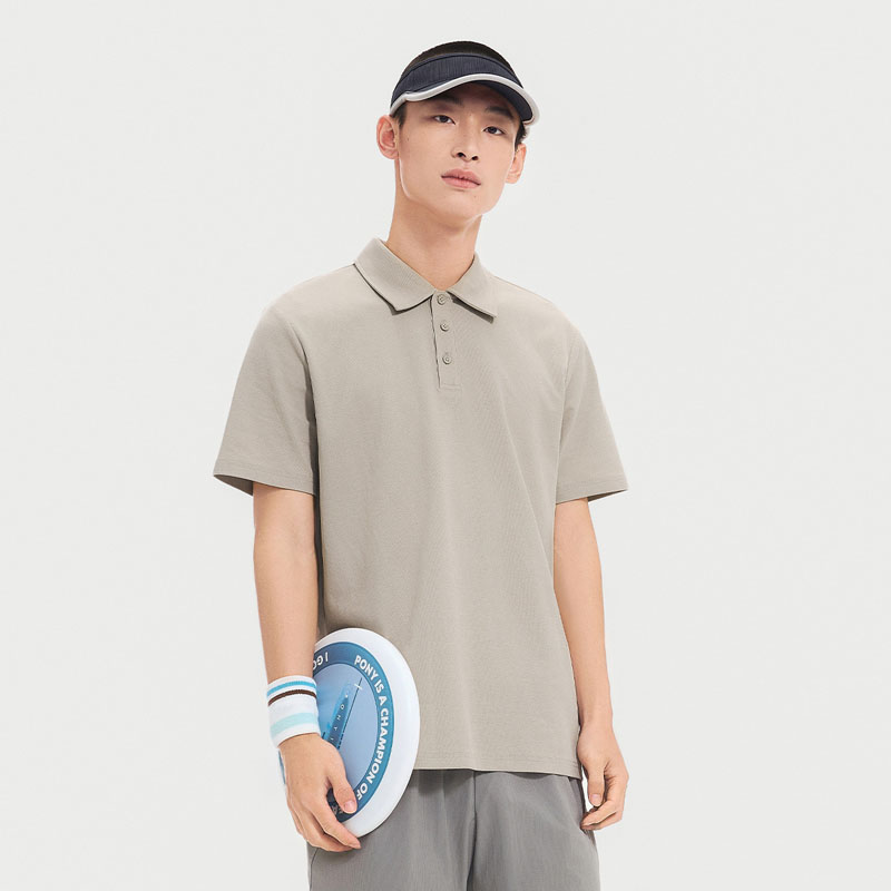 PONY波尼25春季新品男子户外凉感亲肤舒适印花POLO衫251M2CP01