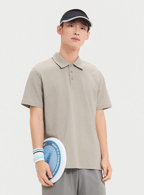 PONY波尼25春季新品男子户外凉感亲肤舒适印花POLO衫251M2CP01