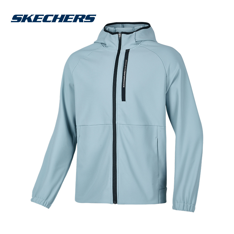 Skechers斯凯奇秋冬男士运动休闲保暖加绒连帽外套 P424M130/01N9