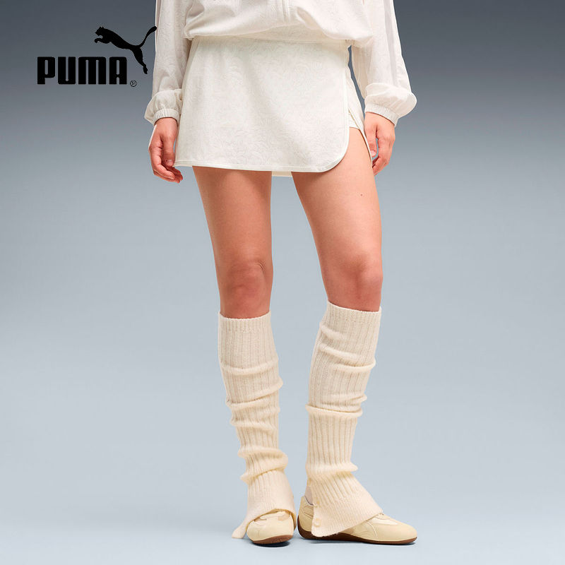 PUMA彪马秋新款女裙休闲运动透气简约开衩白色短款裙裤639427-87图片