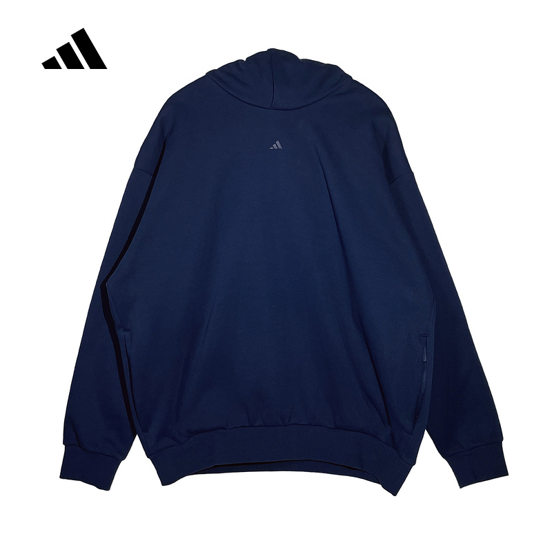 adidas阿迪达斯连帽卫衣男女装2026春季新款篮球加绒套头衫KB7550