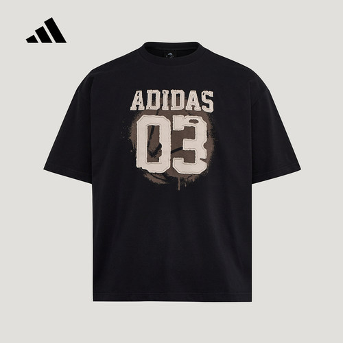 adidas阿迪达斯2026秋男街头风宽松篮球运动短袖T恤上衣 KX4882