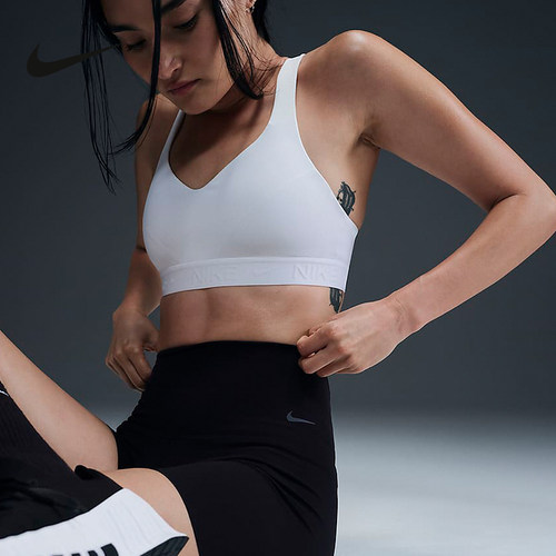 Nike耐克ZENVY女子低强度包覆速干高腰骑行短裤紧身裤FN3157-010