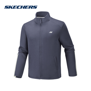 Skechers斯凯奇26春男子休闲运动上衣立领梭织外套 026R P126M004