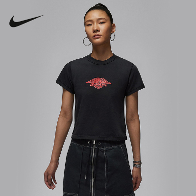 Nike耐克女子T恤夏新款Jordan篮球运动短袖针织衫上衣IH2485-010