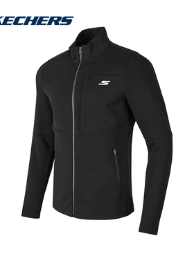 SKECHERS斯凯奇秋季男子休闲运动跑步健身针织外套 P323M023-0018