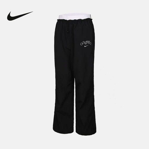 NIKE耐克女裤26夏新款运动裤宽松抽绳收口梭织休闲长裤IR7573-010