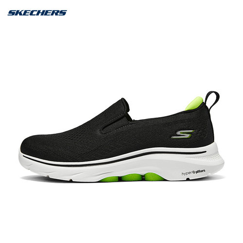 SKECHERS斯凯奇夏季男GOWALK7健步透气缓震舒适休闲鞋216637/BKLM