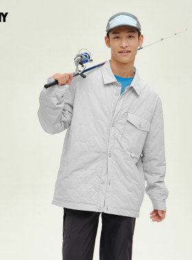 PONY波尼秋冬新款男子梭织棉服运动休闲上衣外套 243M2NC01LG