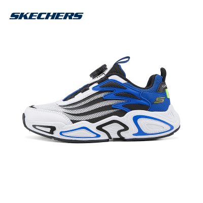 Skechers斯凯奇男童夏季轻质透气旋转纽扣休闲运动鞋 405314L/WBL