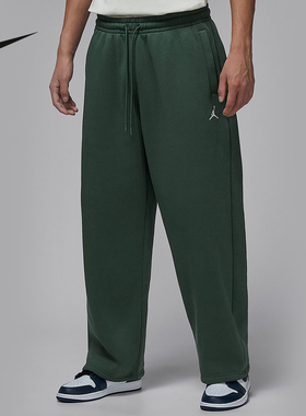 Jordan耐克男裤OVERSIZE风冬加绒宽松直筒长裤黑色卫裤IB7239-316