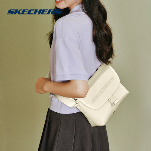 Skechers斯凯奇新款男女休闲单肩斜挎包防泼水轻巧邮差包L124U067