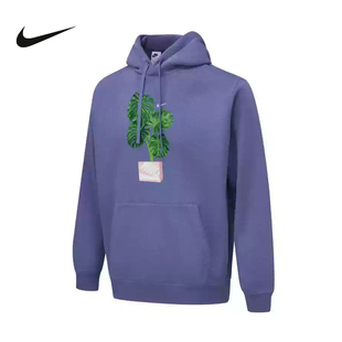 527 HQ2968 Nike耐克男子卫衣春季 运动休闲图案加绒套头连帽针织衫