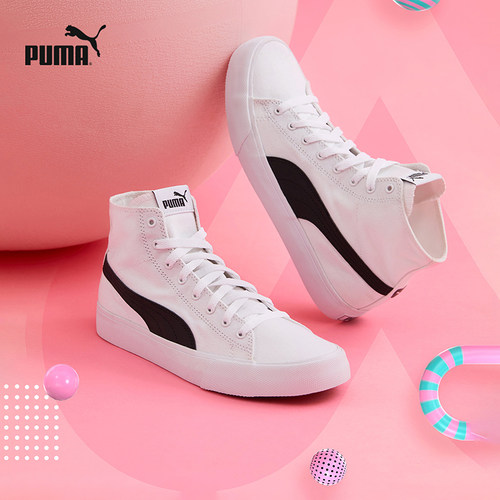 puma彪马男女款板鞋高帮帆布鞋