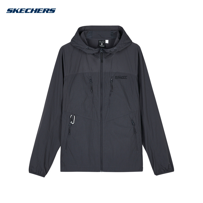 SKECHERS斯凯奇夏季男子休闲运动防风舒适梭织外套L224M004/0403