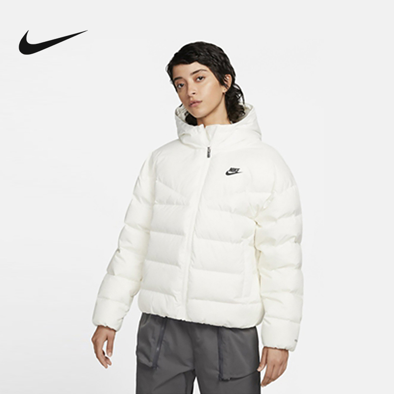 Nike耐克运动羽绒服女2022冬季生活休闲保暖厚外套上衣DQ5