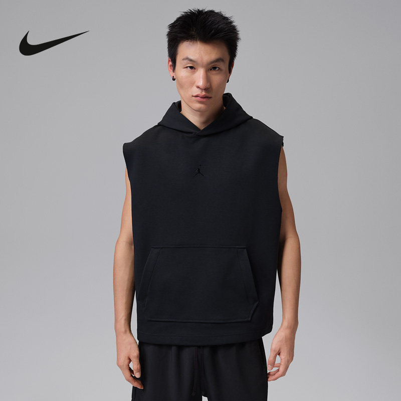 nike耐克夏季新款男子背心篮球运动休闲连帽无袖T恤 IF379