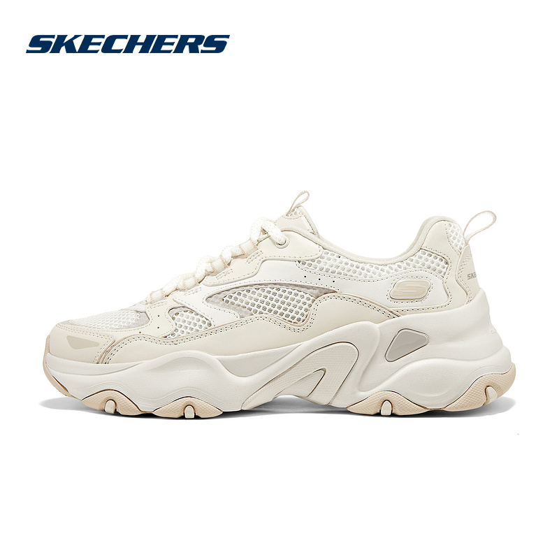 斯凯奇25夏女鞋舒适透气轻质缓震厚底老爹鞋运动鞋150525-OFWT