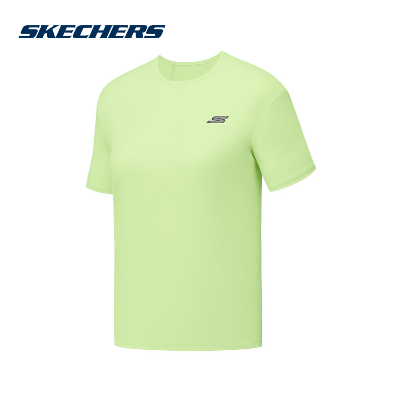 SKECHERS斯凯奇夏季女子休闲运动短袖简约圆领T恤衫P225W017-013E