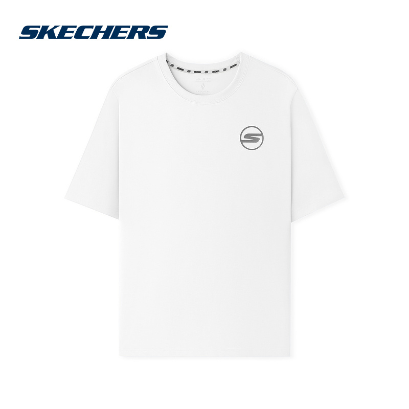Skechers斯凯奇25夏男子运动短袖圆领宽松T恤衫 P225M151/0019