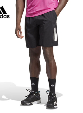 阿迪达斯短裤男子夏新款宽松透气休闲网球训练运动裤五分裤HS3253