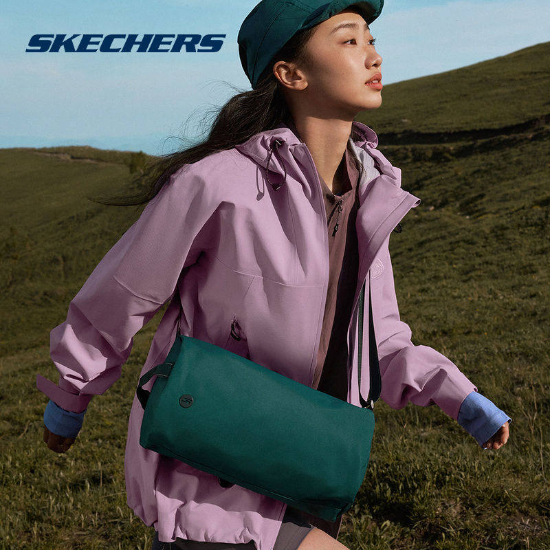 Skechers斯凯奇时尚百搭吐司包男女同防泼水款单肩斜背包P3