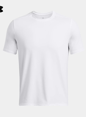 安德玛UA Meridian春夏新款男子柔感训练运动短袖T恤1386973-100